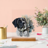 Engelse Pointer Acryl Bord (Huwelijk)