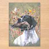 Engelse pointer acryl uitnodigingen (Voorkant)