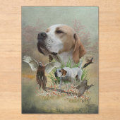Engelse Pointer Acryl Uitnodigingen (Voorkant)