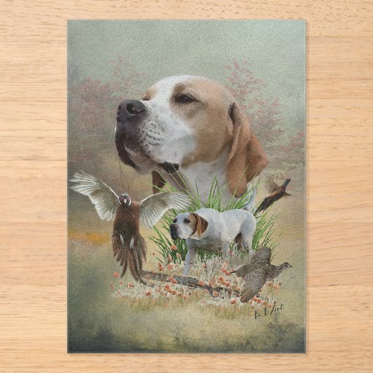 Engelse Pointer Acryl Uitnodigingen (Voorkant)