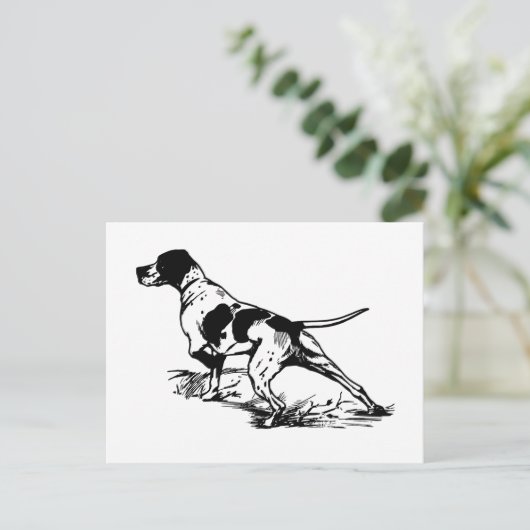 Engelse pointer briefkaart (Staand voorkant)
