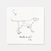 Engelse pointer Bruiloft Cocktail servetten (Voorkant)