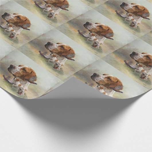 Engelse Pointer Cadeaupapier (Hoek)