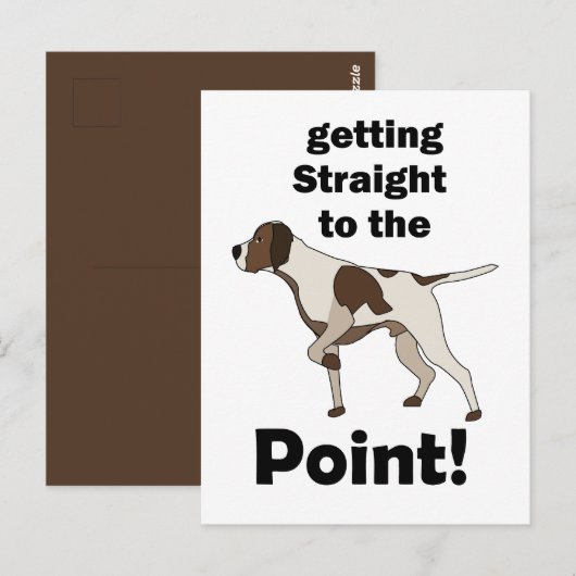 Engelse Pointer Die Rechtstreeks Doet Wat Er Van H Briefkaart (Voorkant / Achterkant)