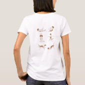 Engelse pointer doet aan yoga t-shirt (Achterkant)
