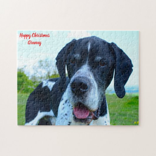 Engelse pointer Dog. Legpuzzel (Horizontaal)