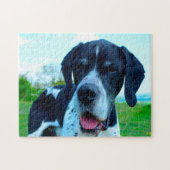 Engelse pointer Dog. Legpuzzel (Horizontaal)