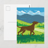 Engelse Pointer Dog met Mount Redfield in de Adi Briefkaart (Voorkant / Achterkant)