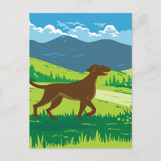 Engelse Pointer Dog met Mount Redfield in de Adi Briefkaart (Voorkant)