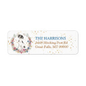 Engelse pointer Dog Spring Flowers Wreator Etiket (Voorkant)