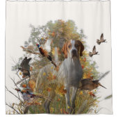 Engelse pointer douchegordijn (Voorkant)