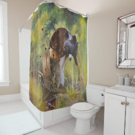 Engelse pointer douchegordijn