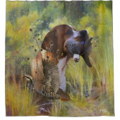 Engelse pointer douchegordijn (Voorkant)