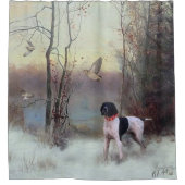 Engelse pointer douchegordijn (Voorkant)