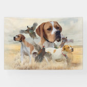 Engelse Pointer Fazantenjacht Spandoek (Horizontaal)