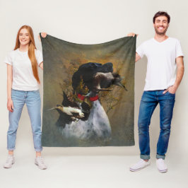 Engelse pointer fleece deken