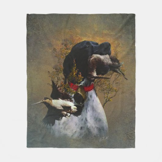 Engelse pointer fleece deken (Voorkant)