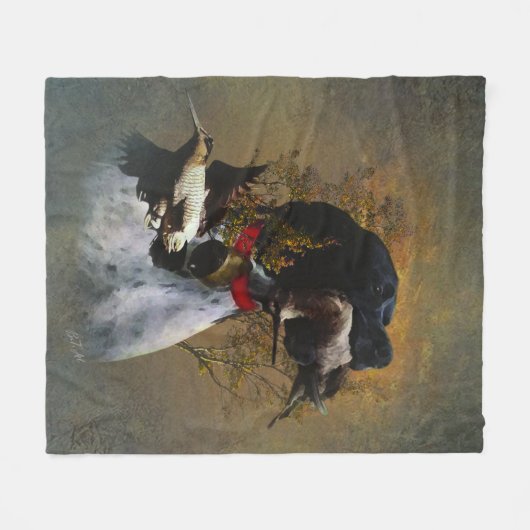 Engelse pointer fleece deken (Voorkant (Horizontaal))