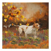 Engelse pointer, Herfst Tapijt Perfect Poster (Voorkant)