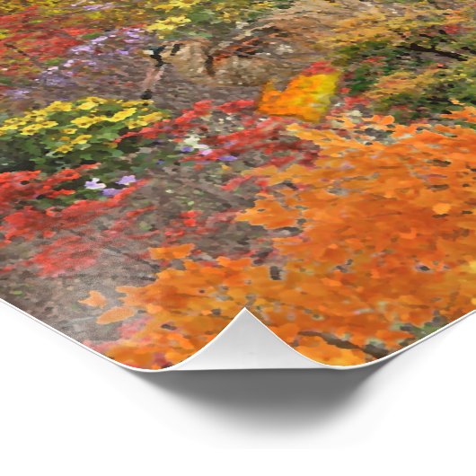 Engelse pointer, Herfst Tapijt Perfect Poster (Hoek)