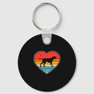 Engelse pointer hond moeder vader retro pointer sleutelhanger