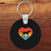 Engelse pointer hond moeder vader retro pointer sleutelhanger (Voorkant)