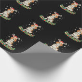 Engelse Pointer Hond Rendier Hoed Kerstverlichting Cadeaupapier (Hoek)