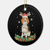 Engelse Pointer Hond Rendier Hoed Kerstverlichting Keramisch Ornament (Links)