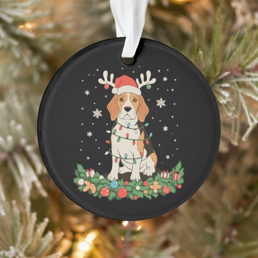 Engelse Pointer Hond Rendier Hoed Kerstverlichting Ornament (Boom)