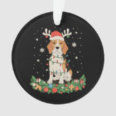 Engelse Pointer Hond Rendier Hoed Kerstverlichting Ornament (voorkant)