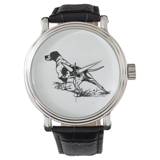 Engelse pointer horloge (Voorkant)