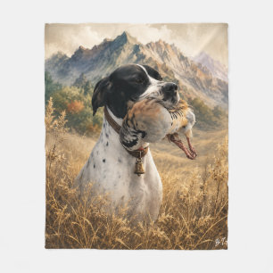 Engelse Pointer Jacht ,Chukar patrijs Fleece Deken