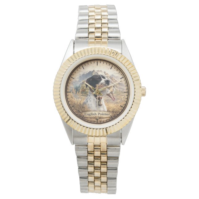 Engelse Pointer Jacht ,Chukar patrijs Horloge (Voorkant)