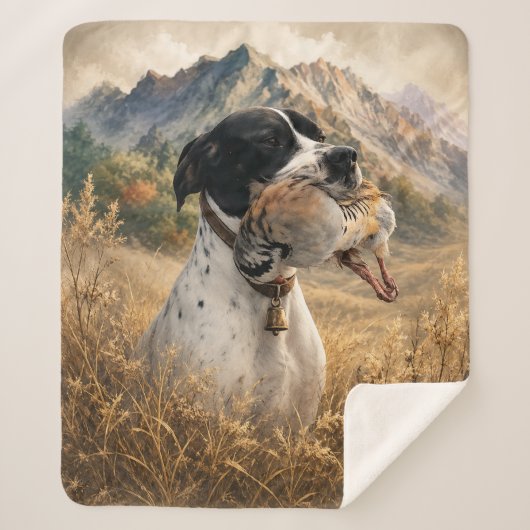 Engelse Pointer Jacht ,Chukar patrijs Sherpa Deken (Voorkant)