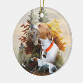 Engelse pointer keramisch ornament (Links)