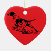 Engelse pointer keramisch ornament (Achterkant)