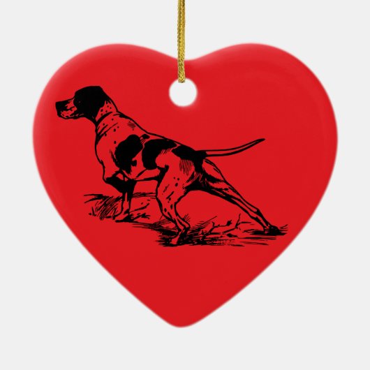 Engelse pointer keramisch ornament (Achterkant)