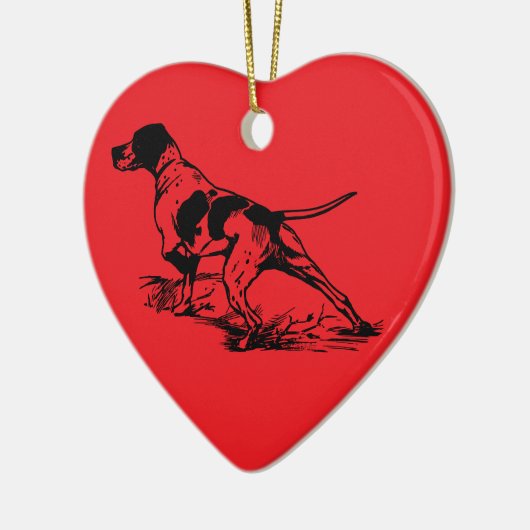 Engelse pointer keramisch ornament (Links)
