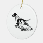 Engelse pointer keramisch ornament (Links)