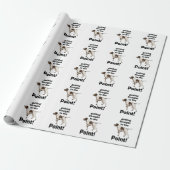 Engelse Pointer Komt Rechtstreeks Ter Zake Cadeaupapier (Uitgerold)