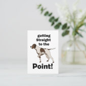 Engelse Pointer Komt Rechtstreeks Ter Zake Hondent Visitekaartje (Staand voorkant)