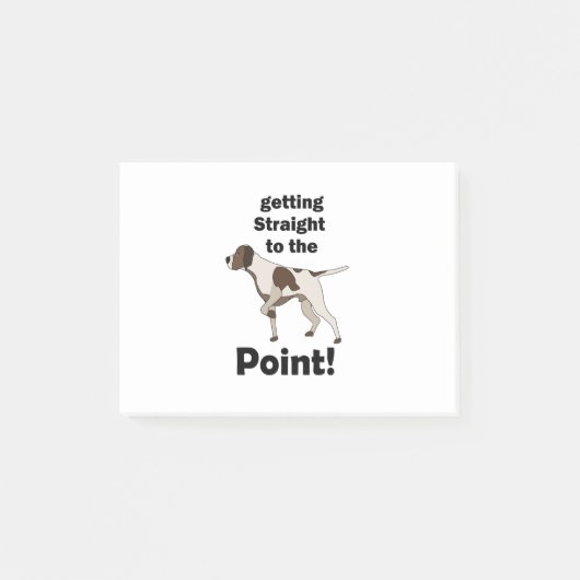 Engelse Pointer Komt Rechtstreeks Ter Zake  Post-it® Notes (Voorkant)
