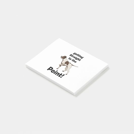 Engelse Pointer Komt Rechtstreeks Ter Zake Post-it® Notes (Schuin)