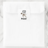 Engelse Pointer Komt Rechtstreeks Ter Zake Vierkante Sticker (Tas)