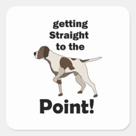Engelse Pointer Komt Rechtstreeks Ter Zake Vierkante Sticker