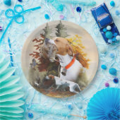 Engelse pointer papieren bordje (Feest)