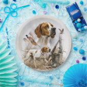 Engelse Pointer Papieren Bordje (Feest)