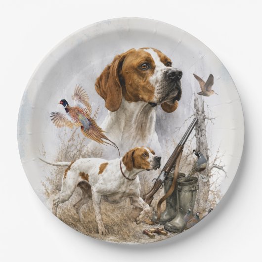 Engelse Pointer Papieren Bordje (Voorkant)