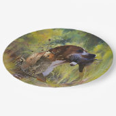 Engelse pointer papieren bordje (Gekanteld)