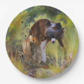 Engelse pointer papieren bordje (Voorkant)